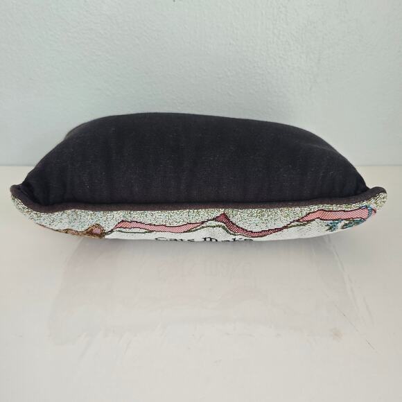 Vintage Cat Tapestry Pillow Cats Make Purrfect Friends Small Tabby Ribbon 11X7 - Picture 7 of 13